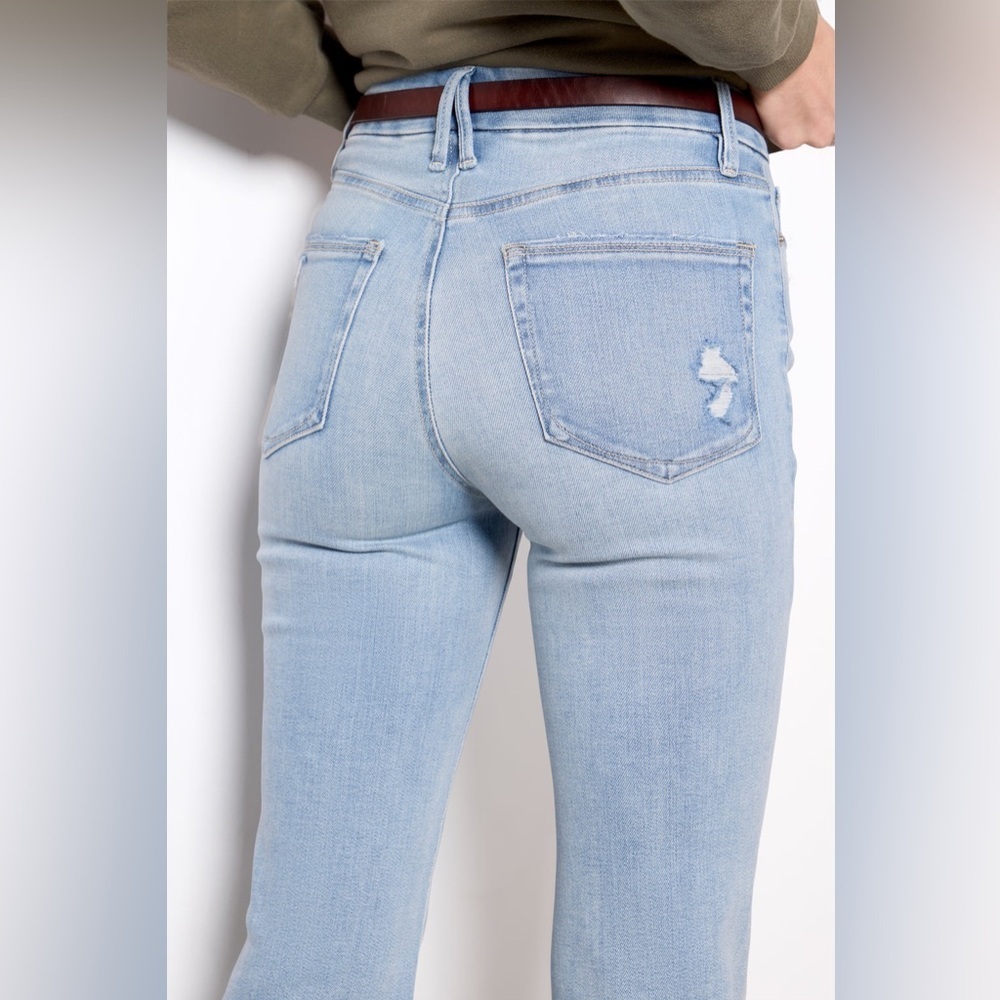 ☀️🔥Good American - Light Blue Good Legs Cropped Mini Boot Jeans - 10 - Picture 6 of 6